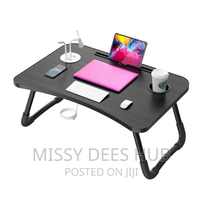 Foldable Laptop Table With Usb + Accessories