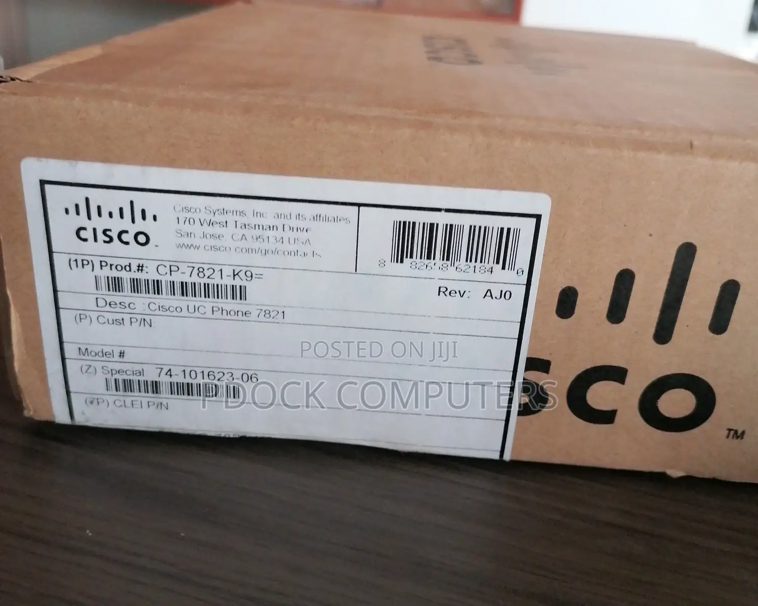 Cisco 7821 Ip Phone, 2 Lines/Backlit Display/Poe