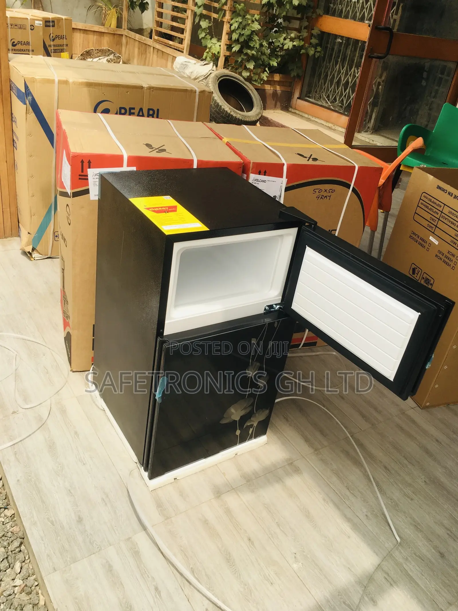 Glass Black Tabletop Topfreezer Pearl Pf-10t Doubledoor