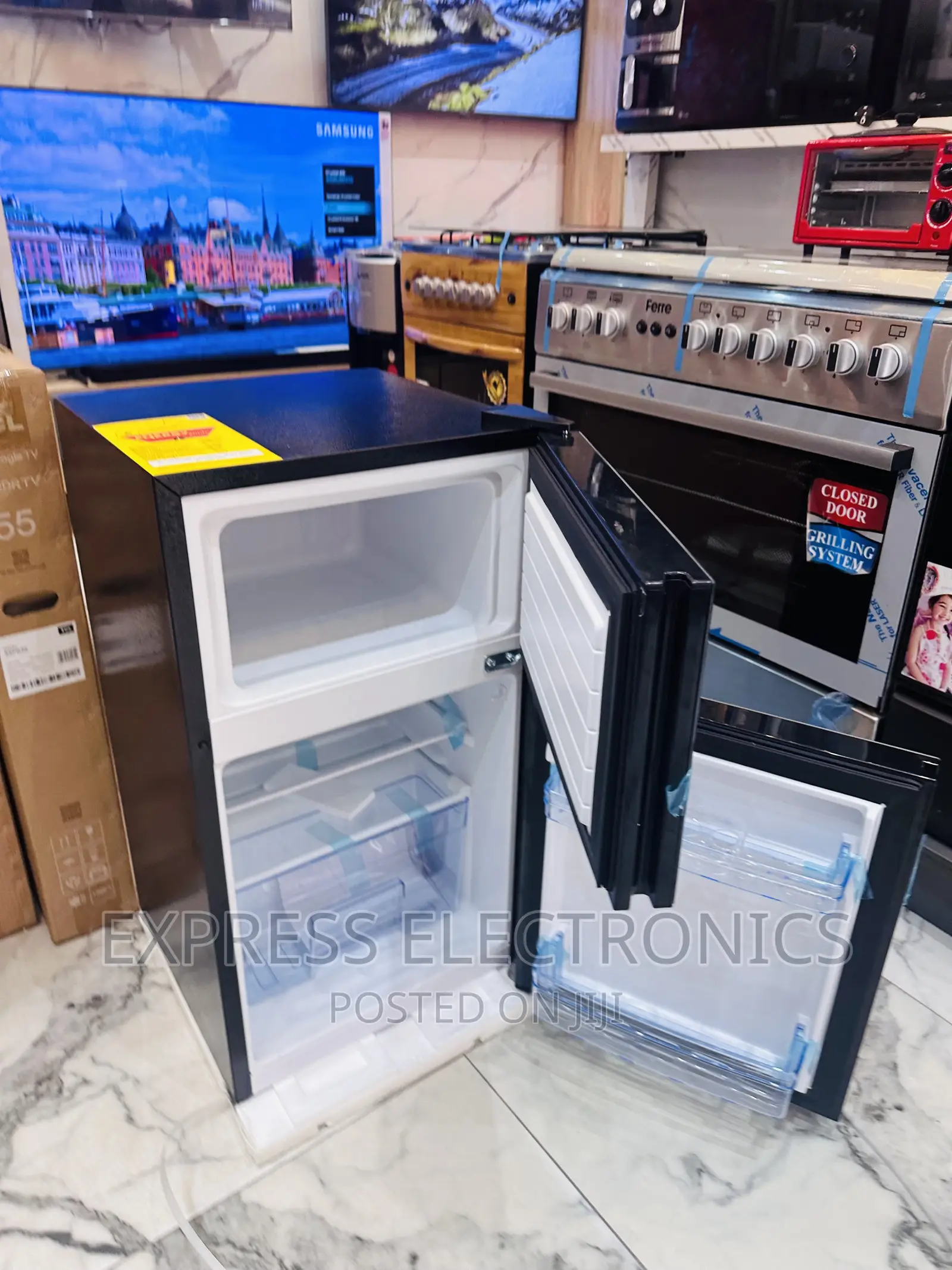 100T Double Door Fridge Pearl 