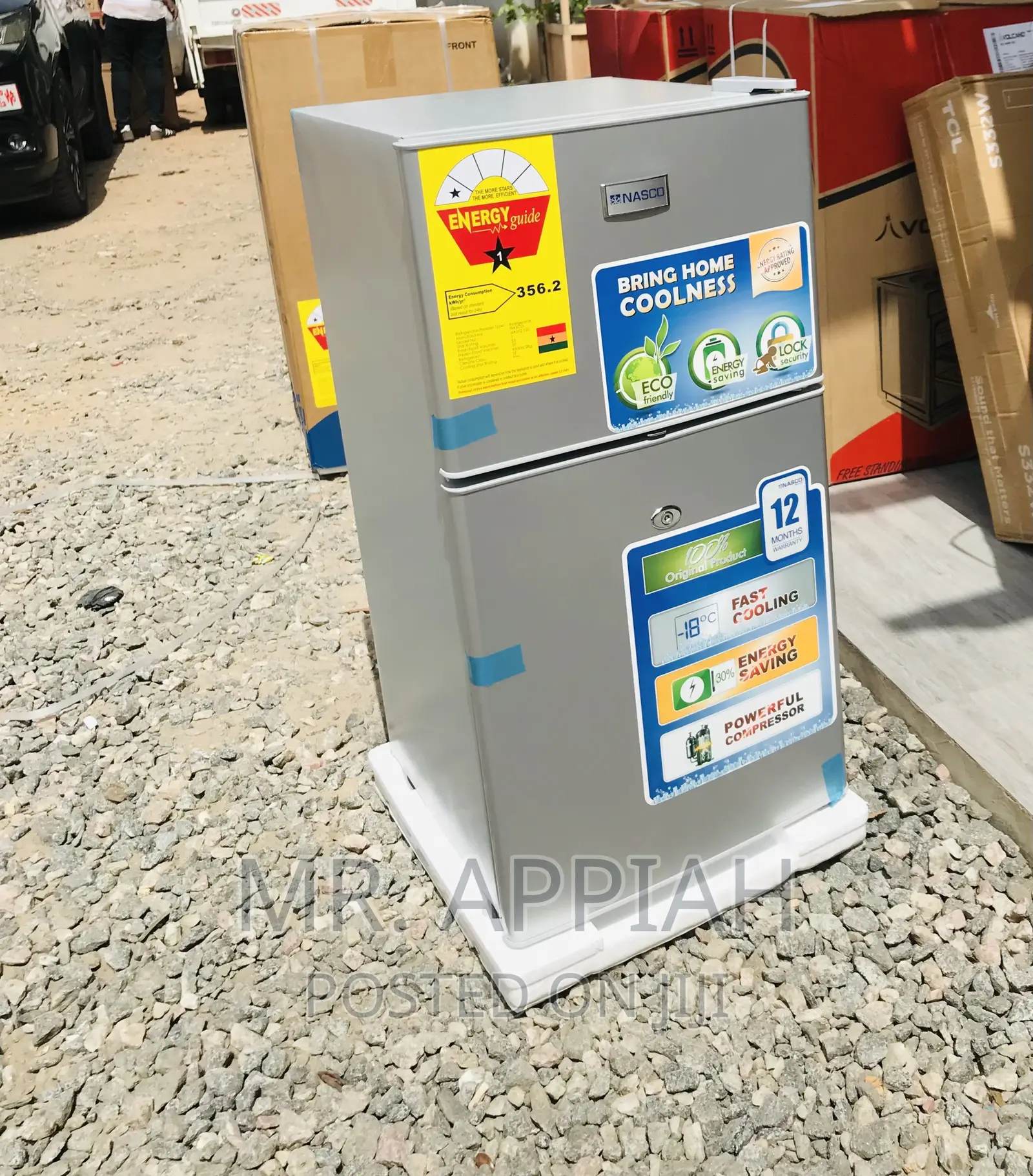 Classic Nasco Nasf2-120 2 Door Electric Table Top Fridge.