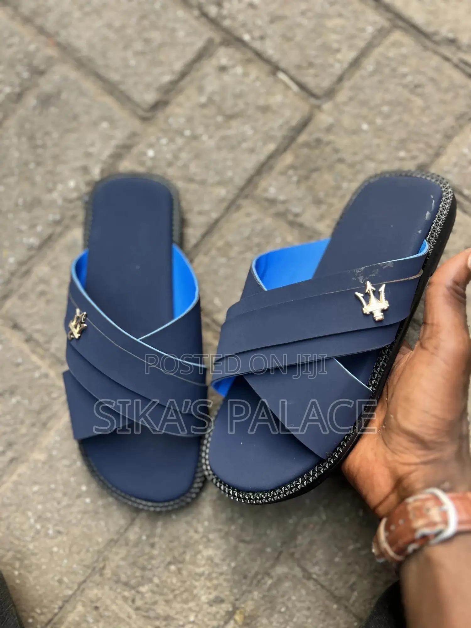 Blueblack Maserati Slippers