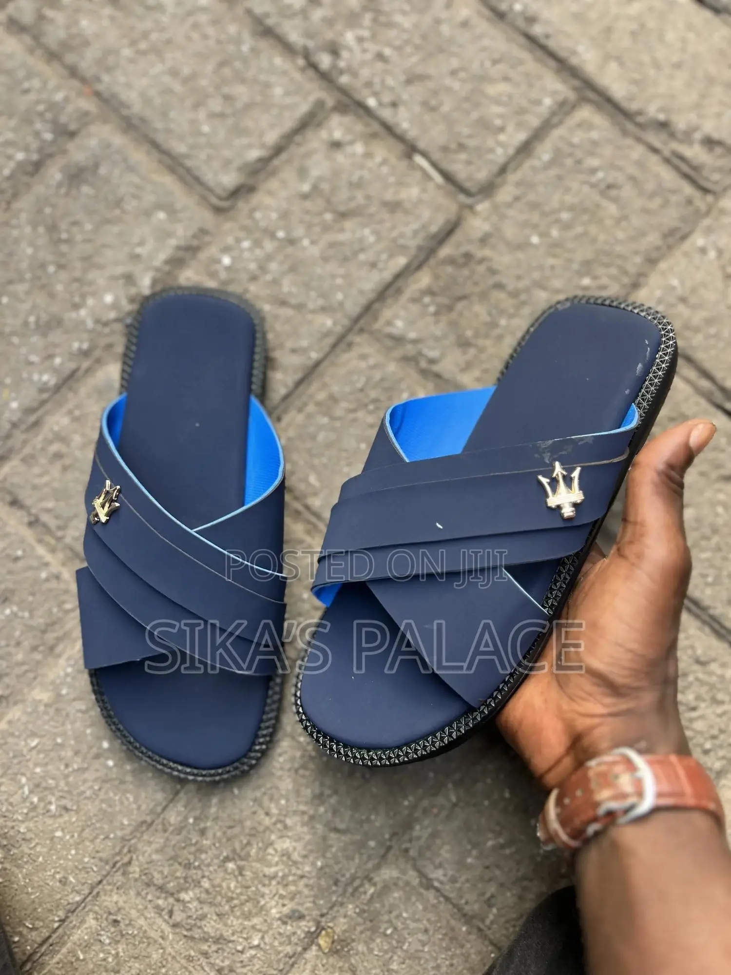 Blueblack Maserati Slippers