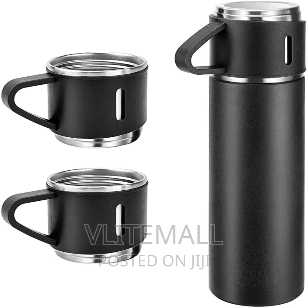 Black Vacuum Flask Set