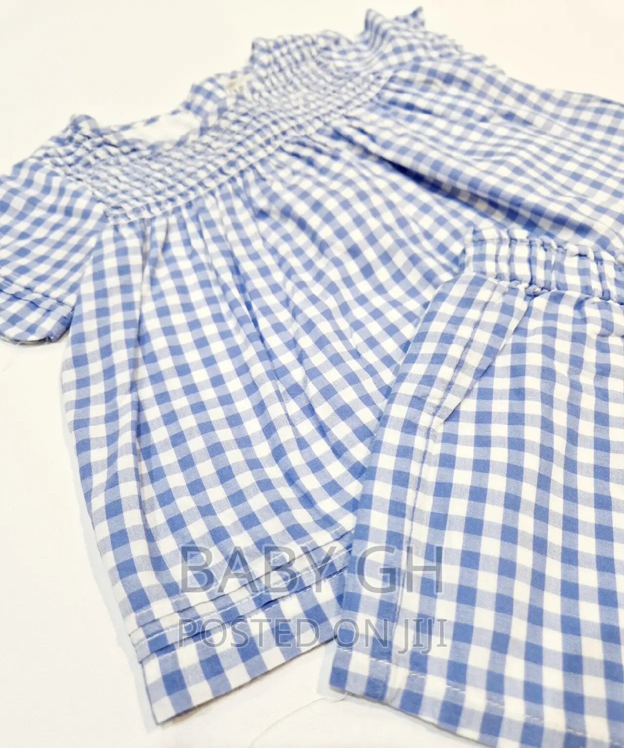 M S Girls Blue and White Outfit