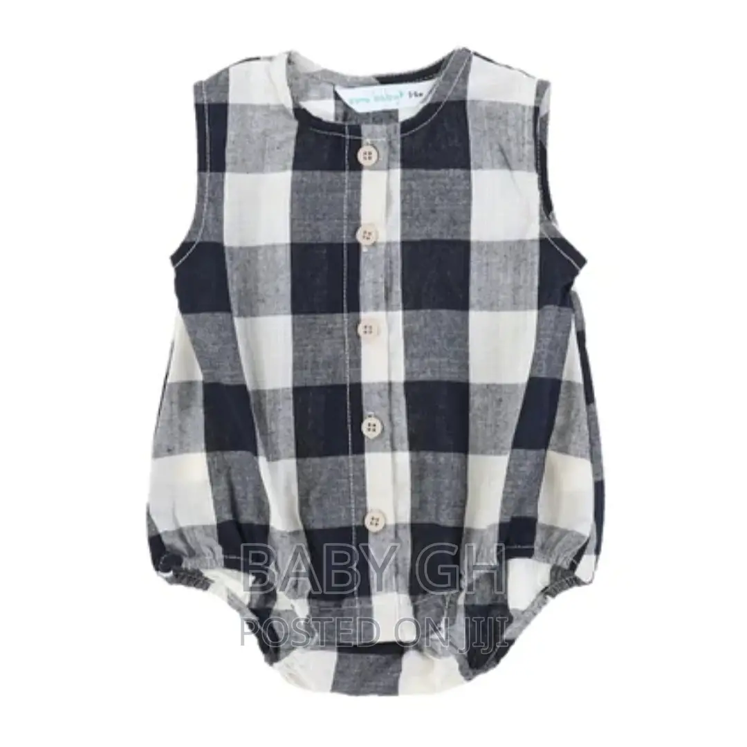 Turtledove Plaid Romper