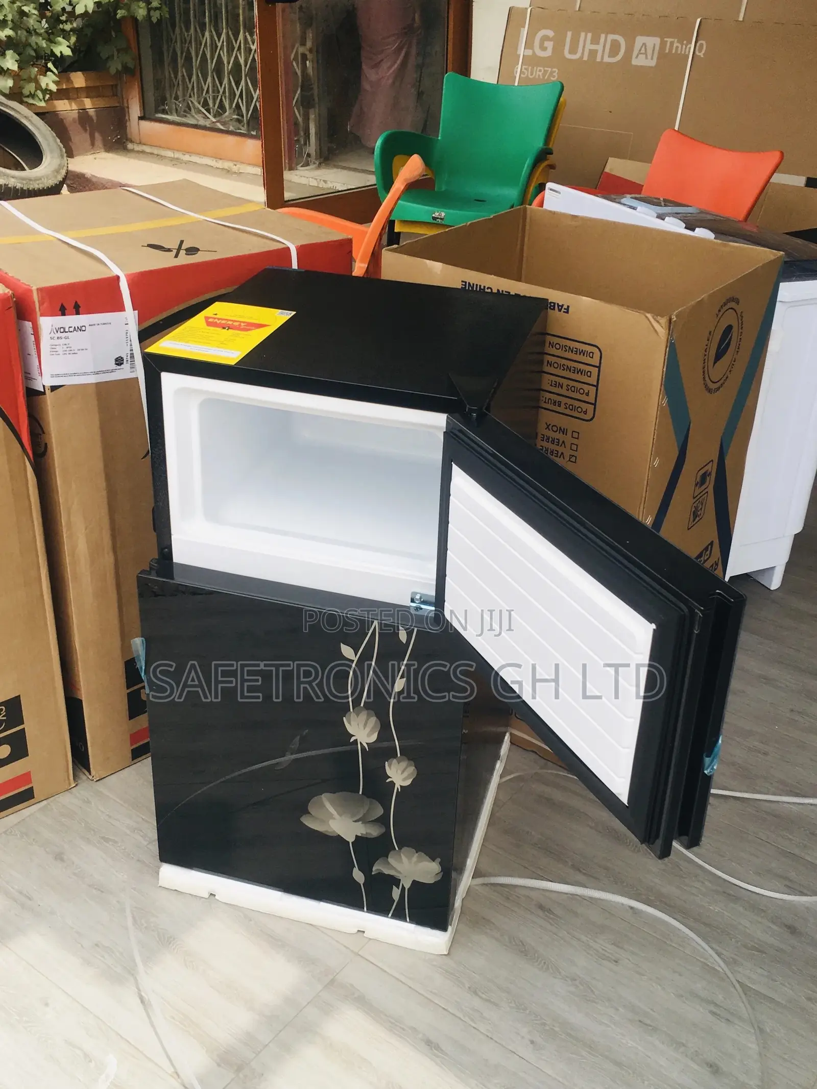 Topfreezer Pearl Glass Black Doubledoor PF-10T Fridge