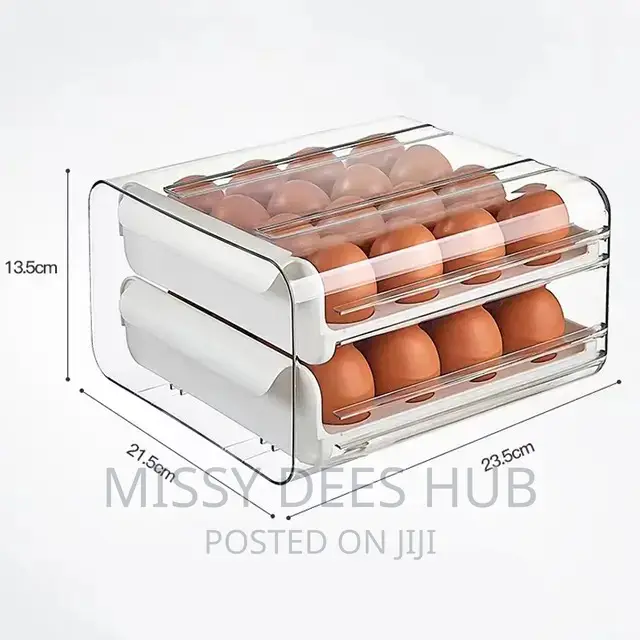 32 Grid Capacity , Two Layers, Stackable Egg Storage