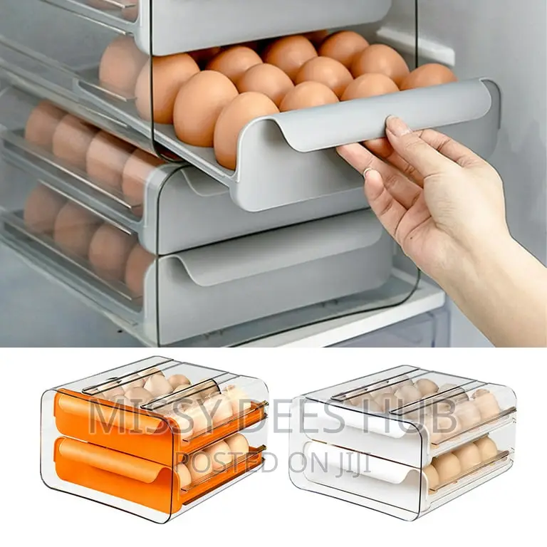 32 Grid Capacity , Two Layers, Stackable Egg Storage