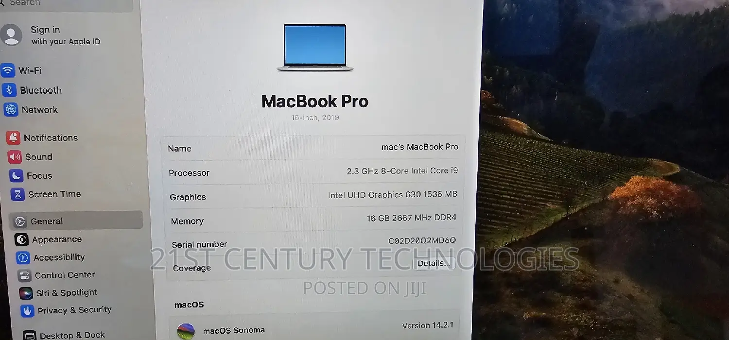 New Laptop Apple MacBook Pro 2019 16GB Intel Core I9 SSD 1T