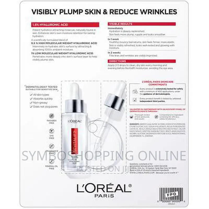 l'Oreal Pevitalift Hyaluronic Acid Serum 30ml