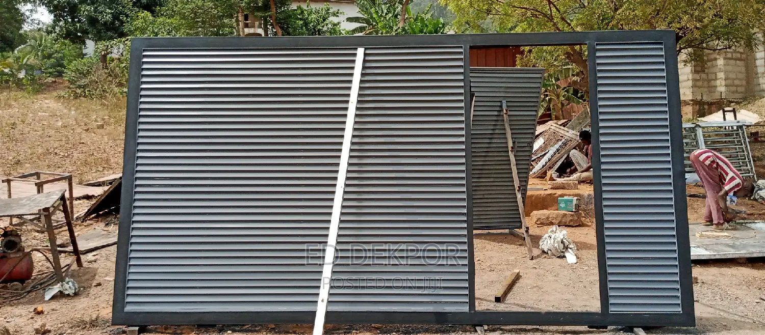 Black and Gray Metal Gate