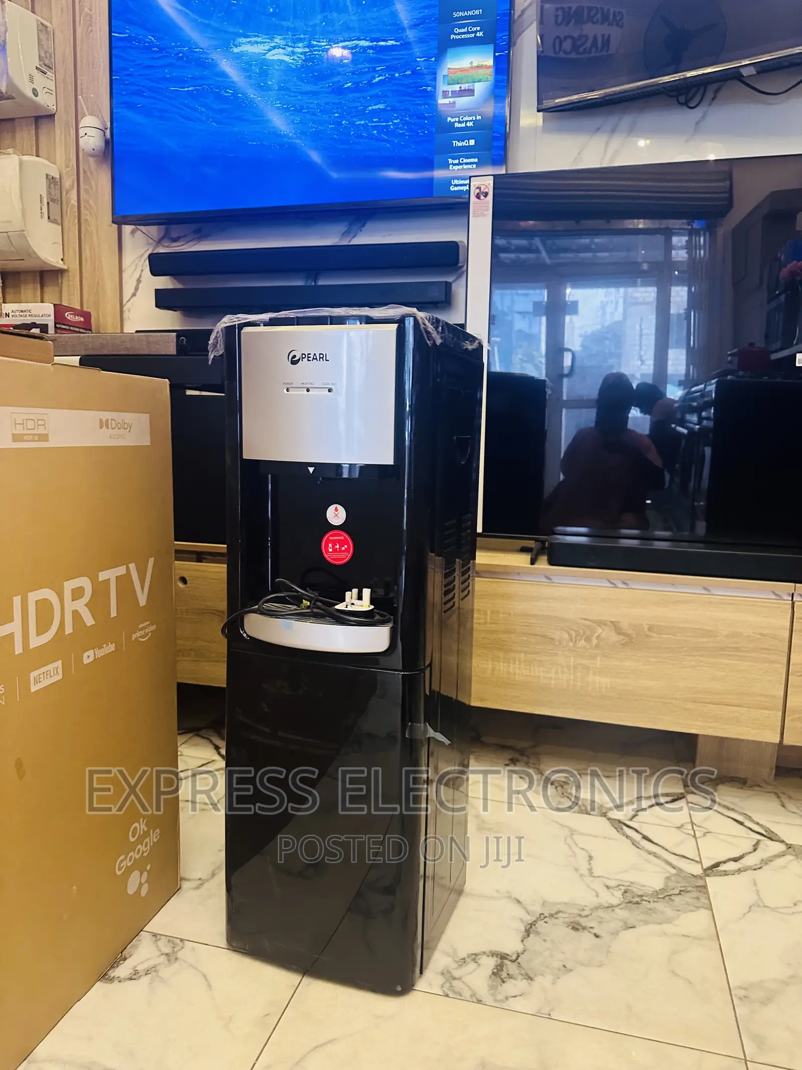PWD-2008 Black Pearl Water Dispenser Sleek Black 