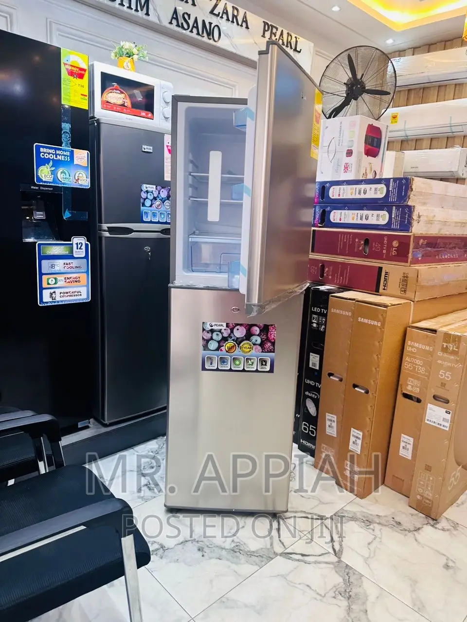 Energy Efficient Pearl Pf 350 B Double Door Fridge.