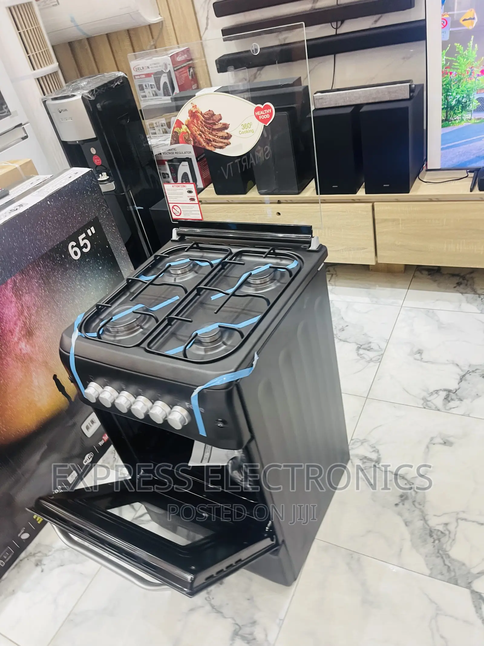 First Choice Ferre Black 50/55 Gas Cooker Oven Grill