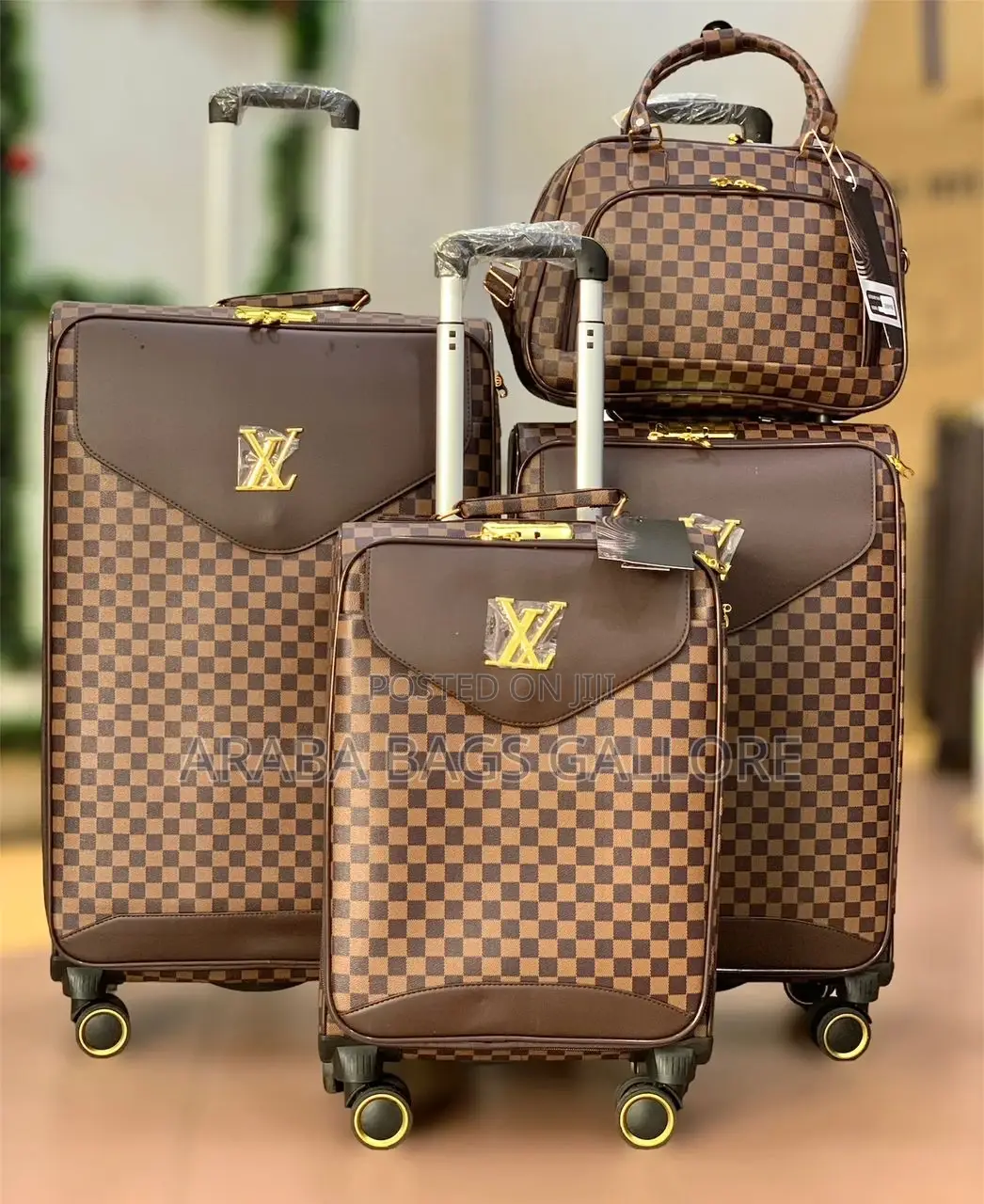 Original Louis Vuitton Traveling Leather Luggage