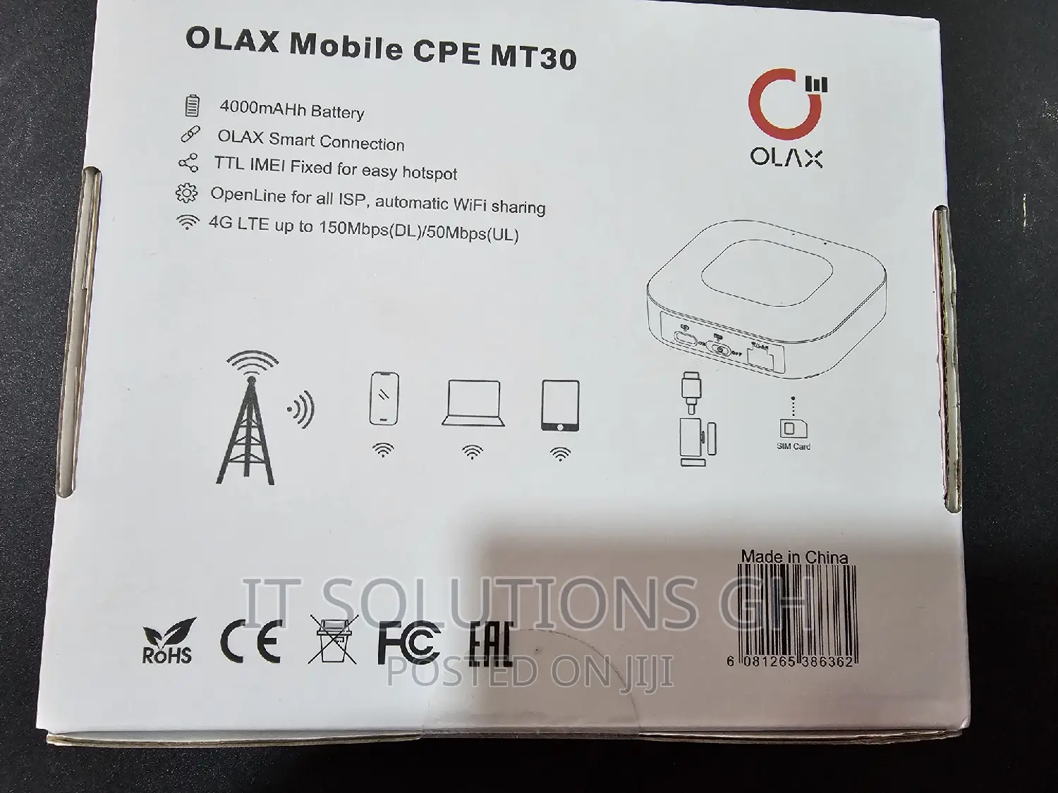 Olax Portable Battery Powered 4g
