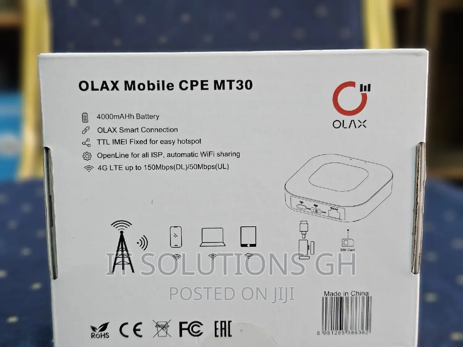 Olax Portable Battery Powered 4g