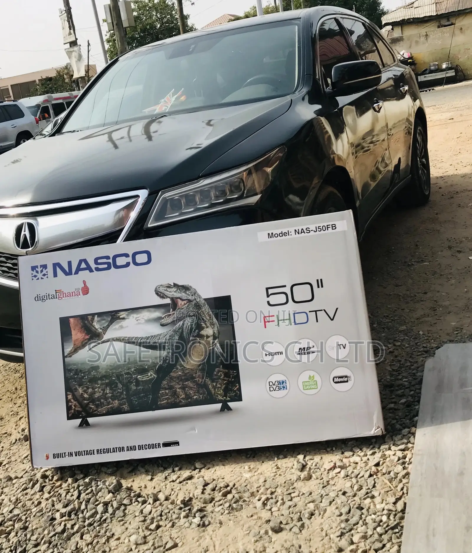 Full HD Digital LED Glossy Nasco Electric Black 50 Inches TV