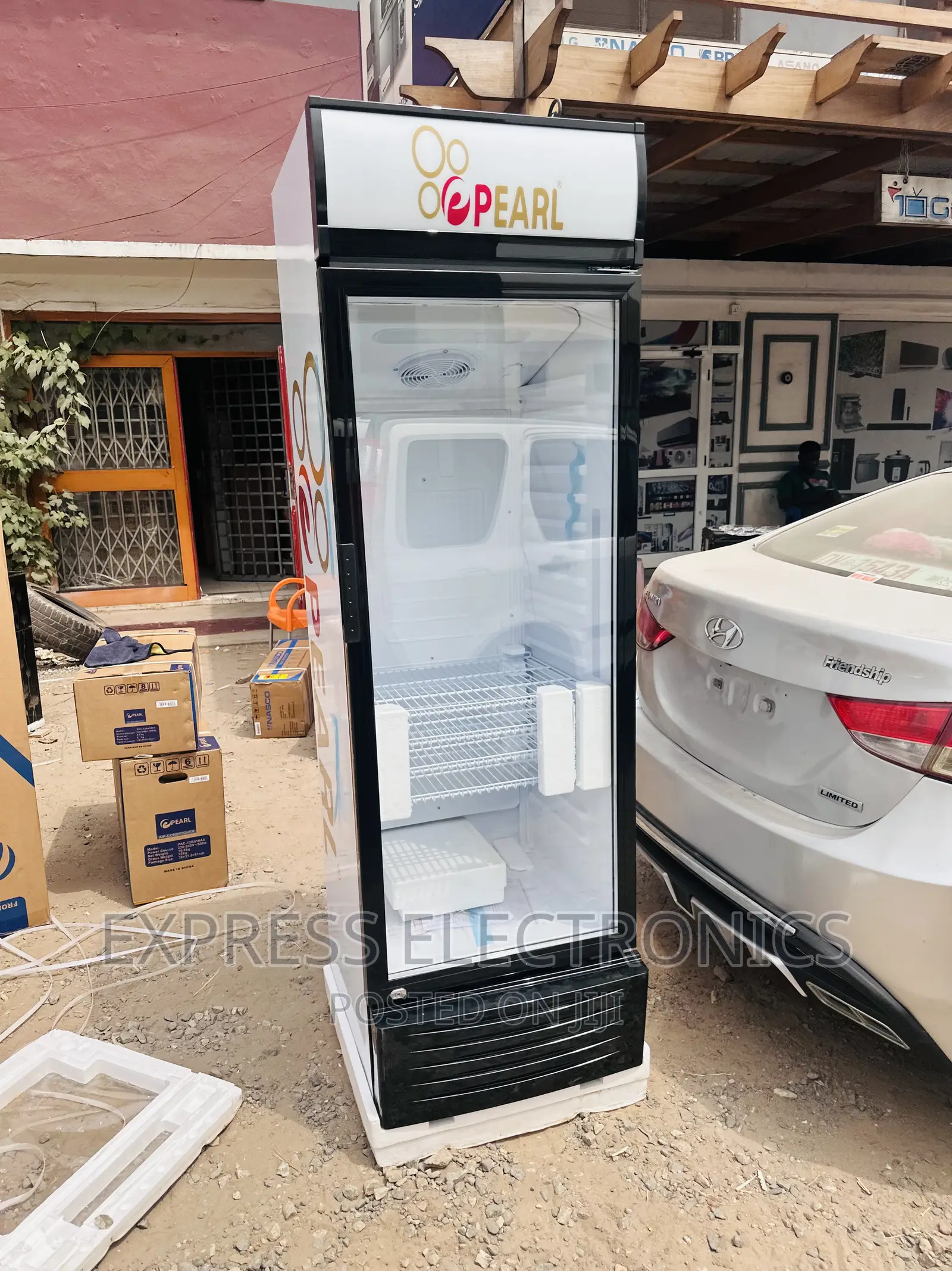 Vertical Display Fridge Single Door Pearl PVC-424