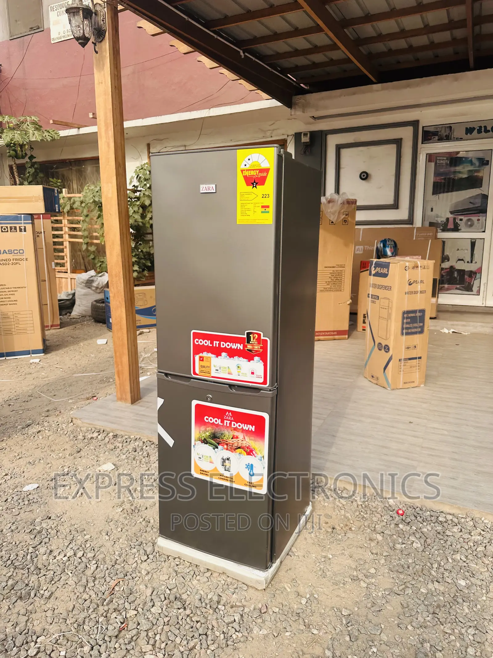 Get a New Grey Zara 240BF Double Door Fridge