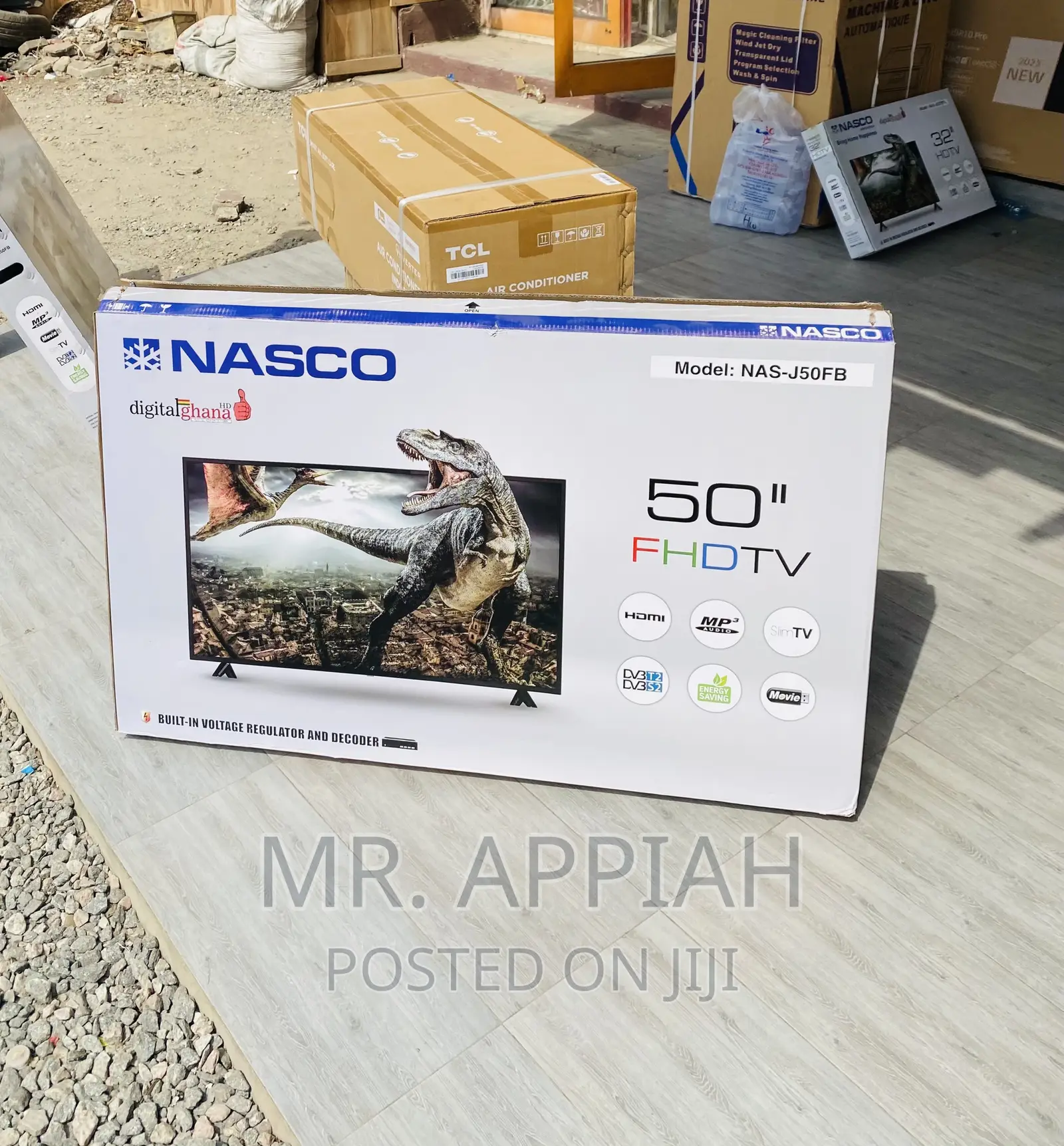 Energy Efficient Nasco 50” Full HD Satellite Electric Tv.