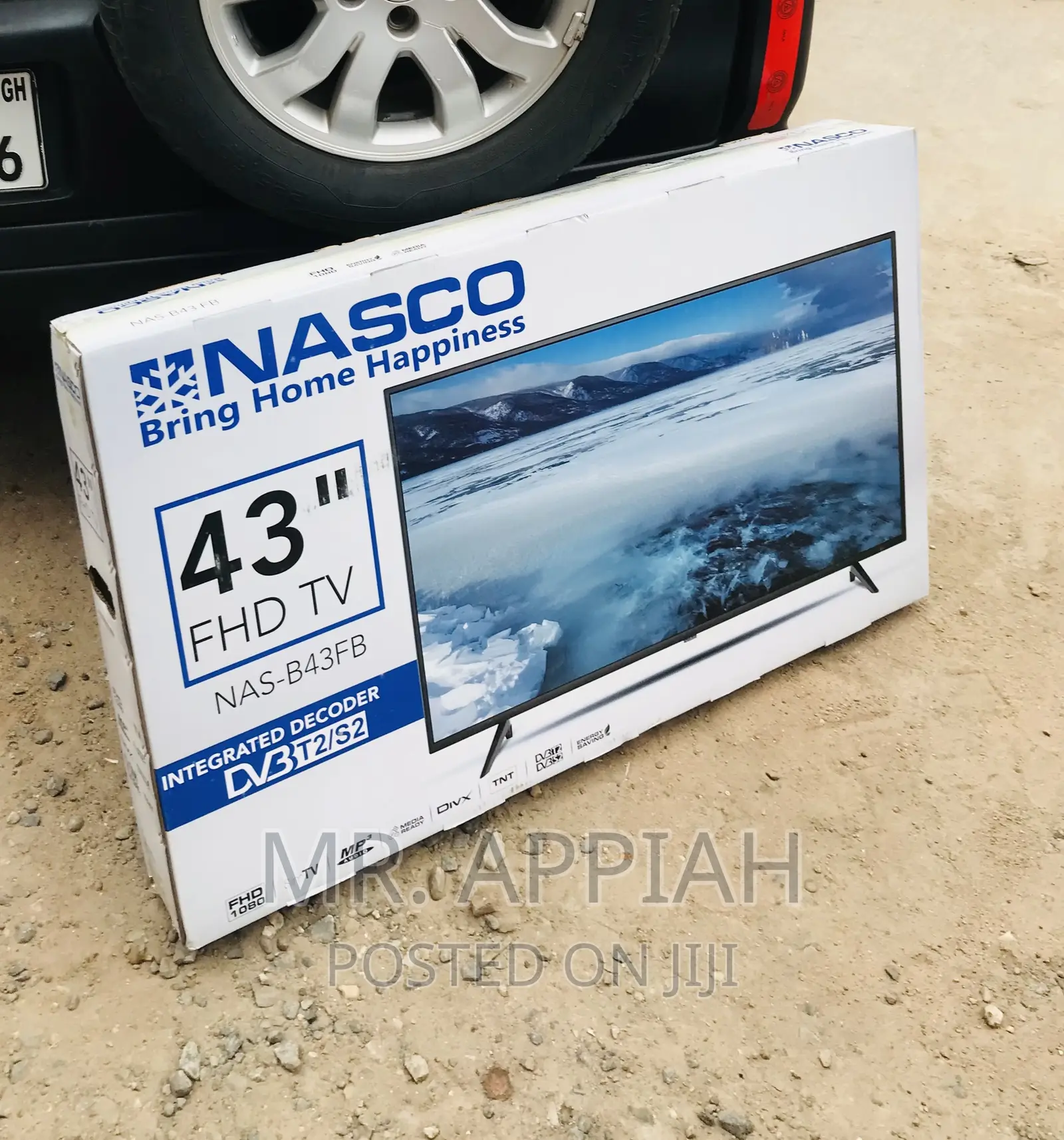 Authentic Nasco 43 Inch Digital Satellite Electric Tv,Black