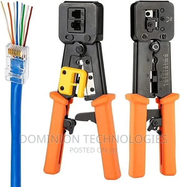 Rj45 Pass Through Connectors Crimping Tool Cat6 Cat5