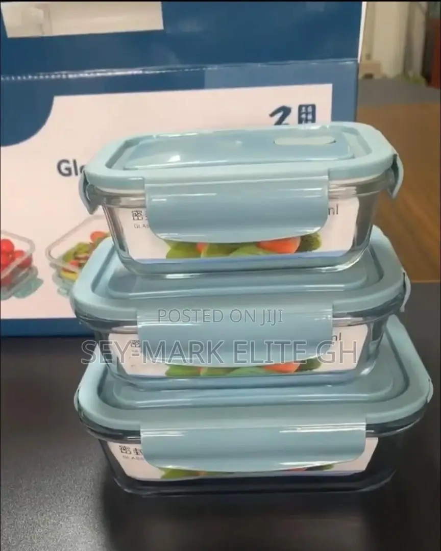 3set Glass Storage Bowl