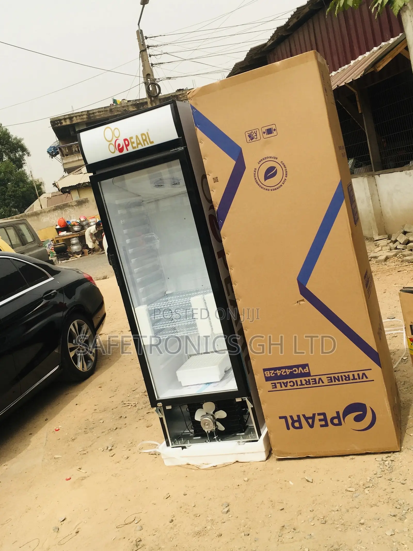 Reliable Display Pearl PVC-424-2b Singledoor Glass Fridge