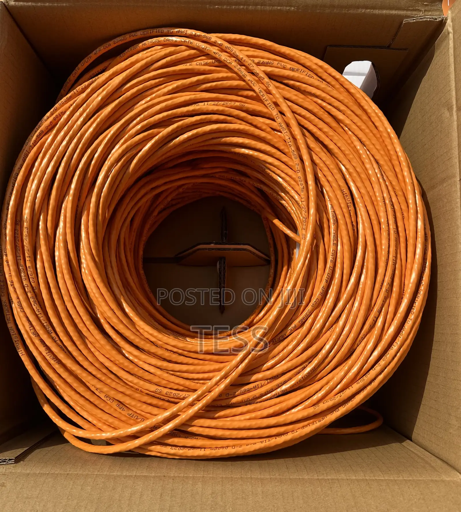 Hikvision Cat6 Network Orange Cable 305m Copper