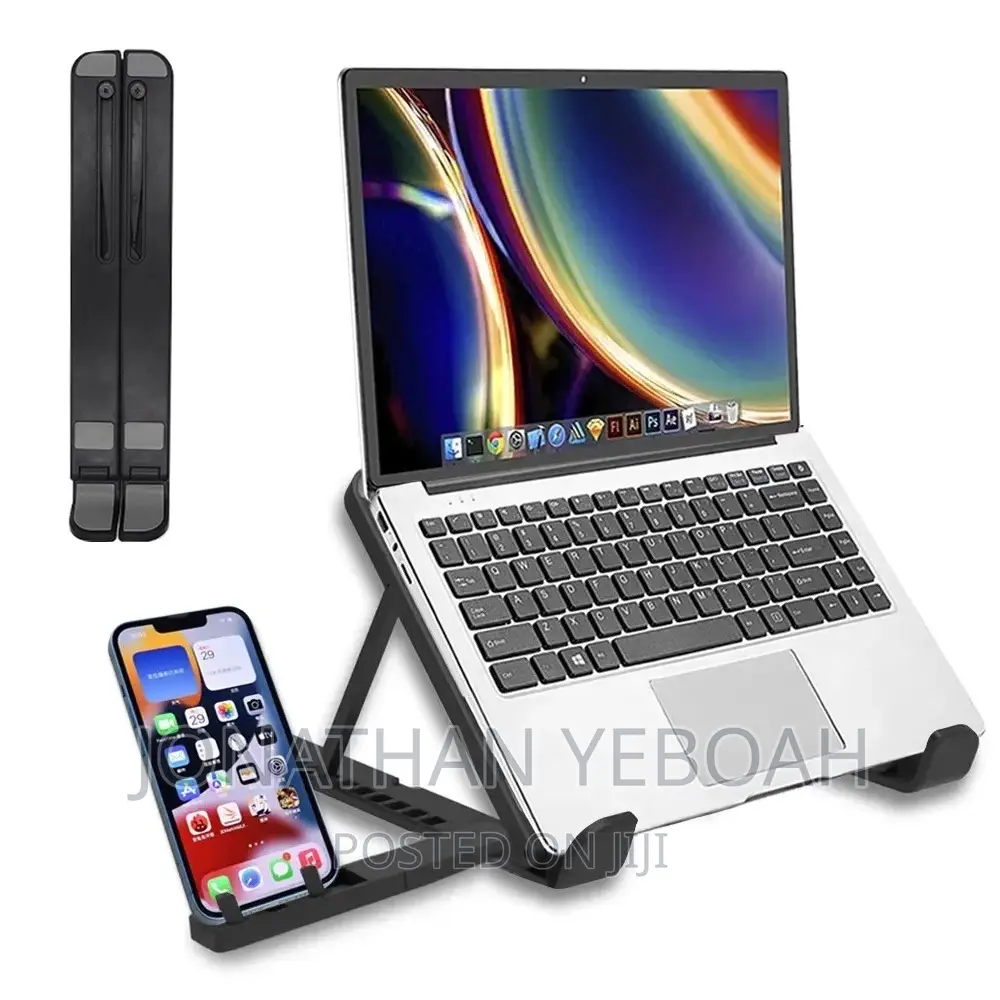 Laptop Stand With Phone Holder