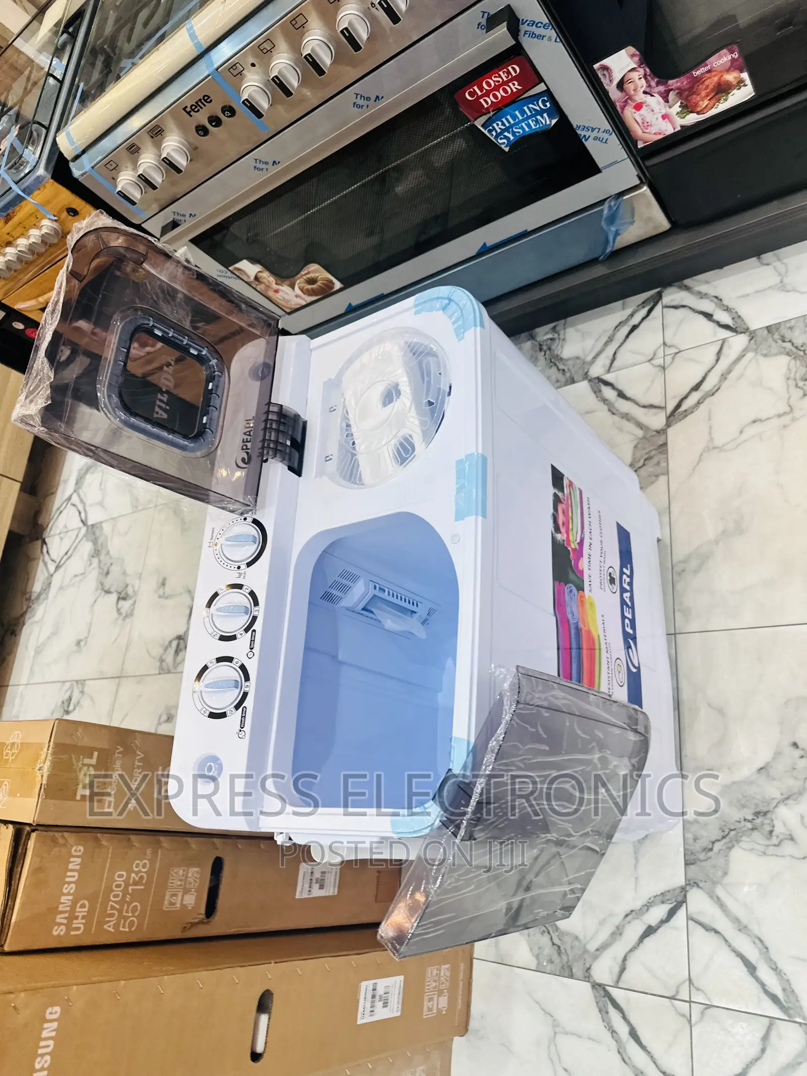 12kg Topload Washer and Spin Machine Pearl White