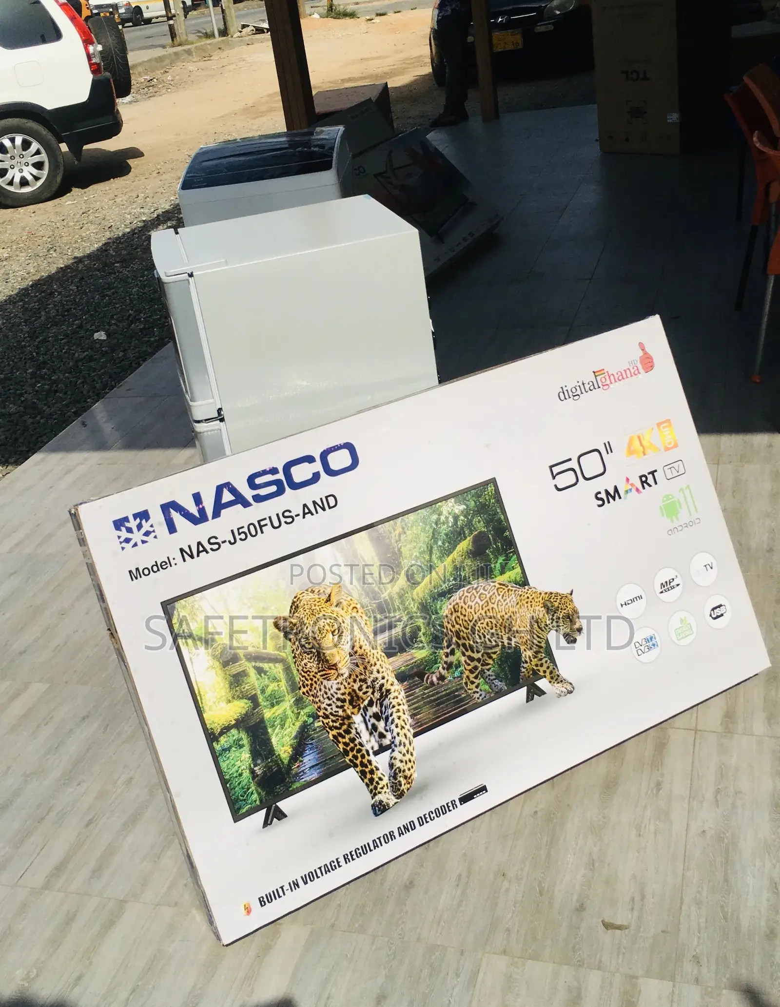 Electric LED Glossy Black Nasco Smart 50 Inches Tv