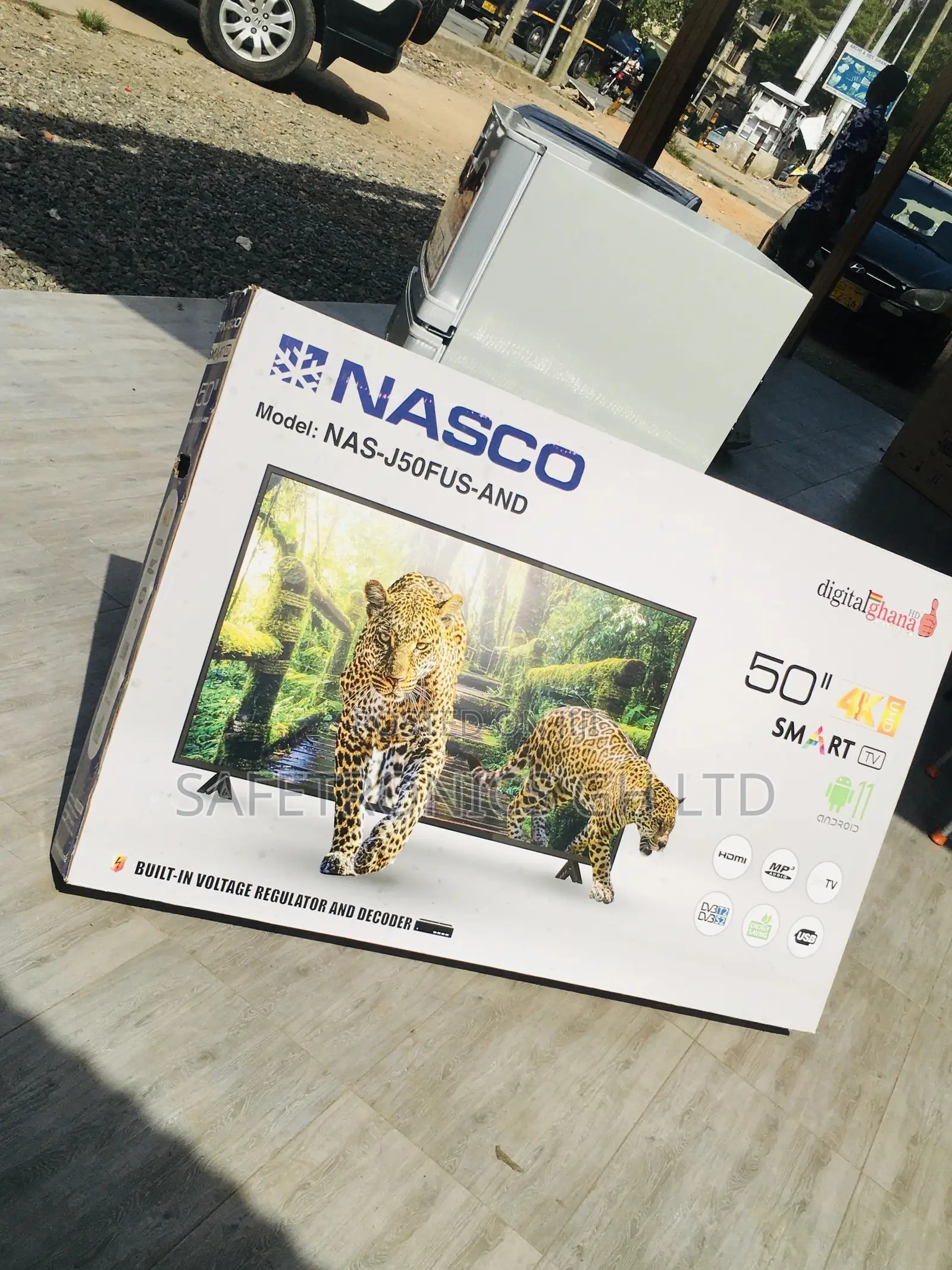 Electric LED Glossy Black Nasco Smart 50 Inches Tv