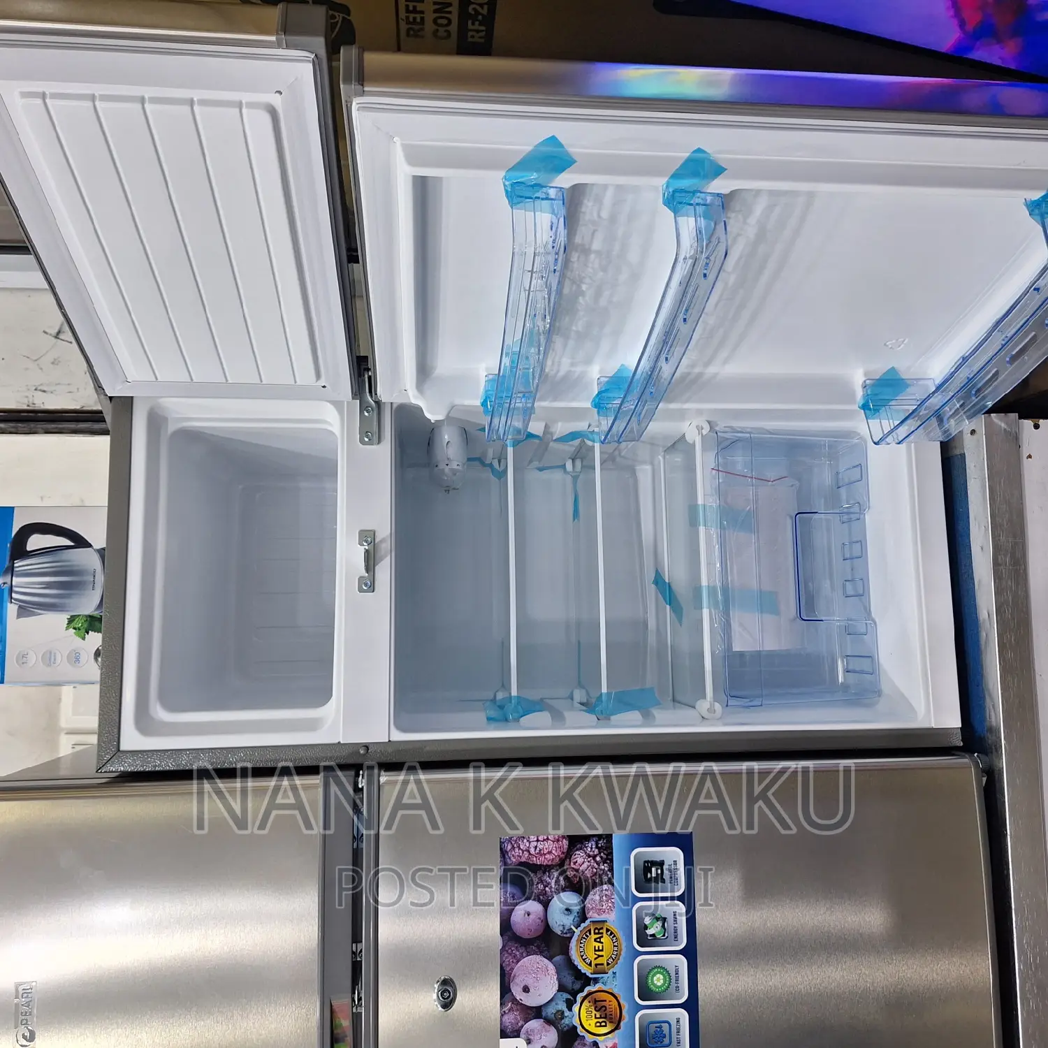 Pearl Pf16t Double Door Fridge With Top Freezer