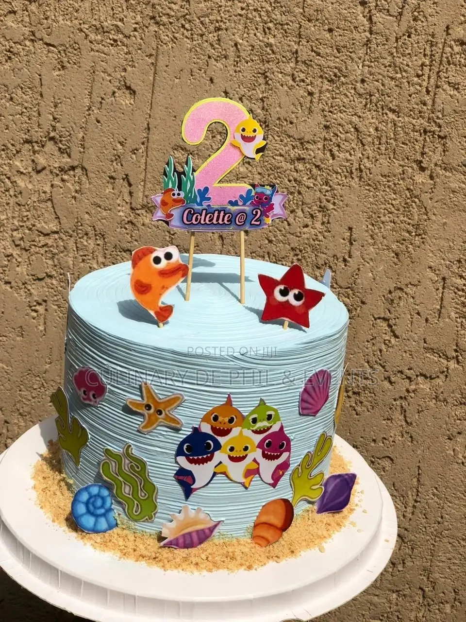 Baby Shark Theme Cake