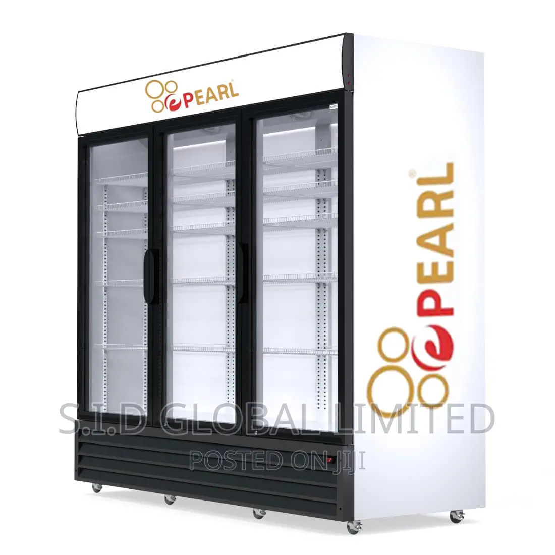 Pearl 950 Liters 3 Doors Display Fridge / Beverage Cooler