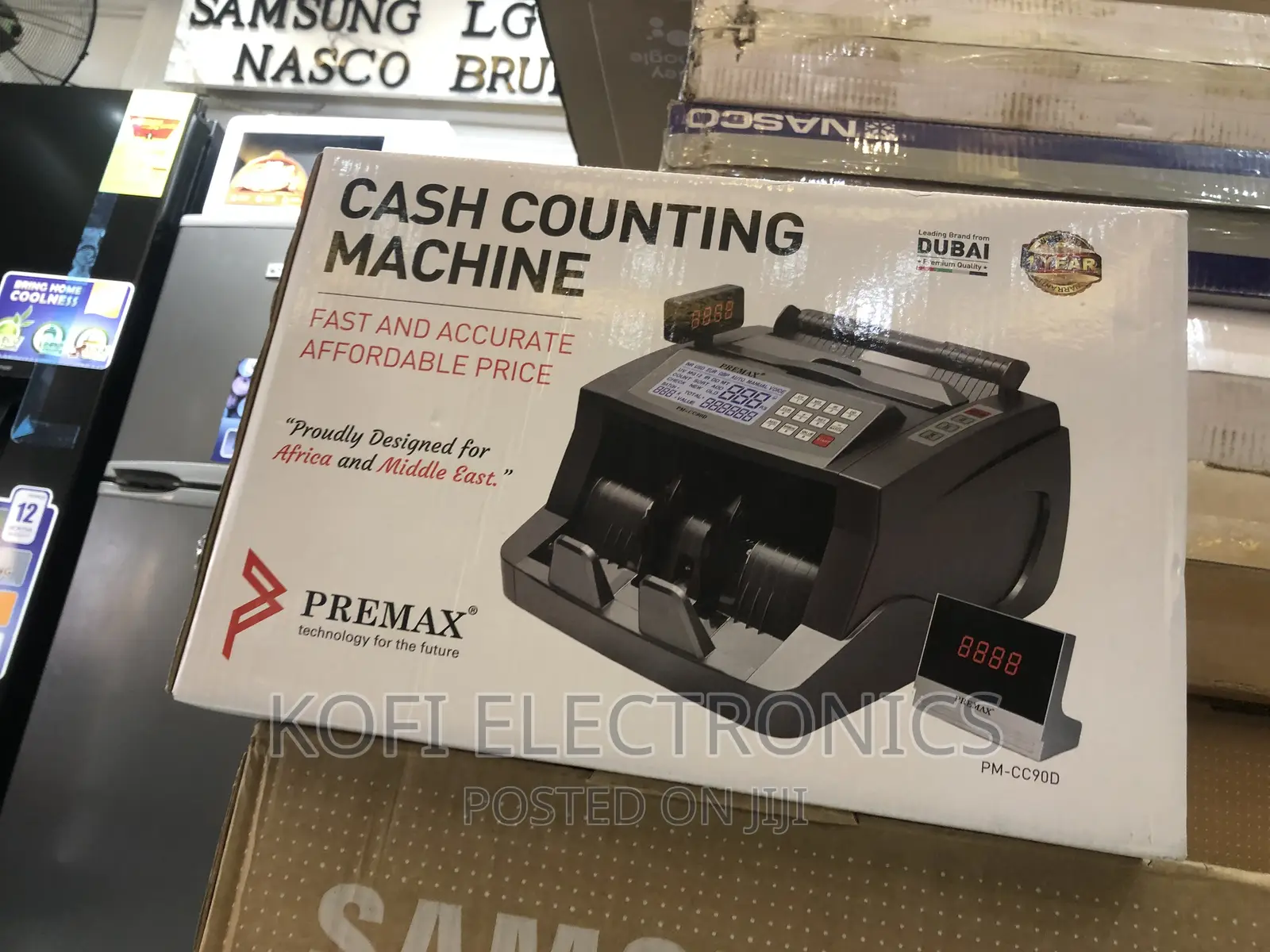 4 Digit LCD Screen-Premax PM-CC90D(Money) Counting Machine