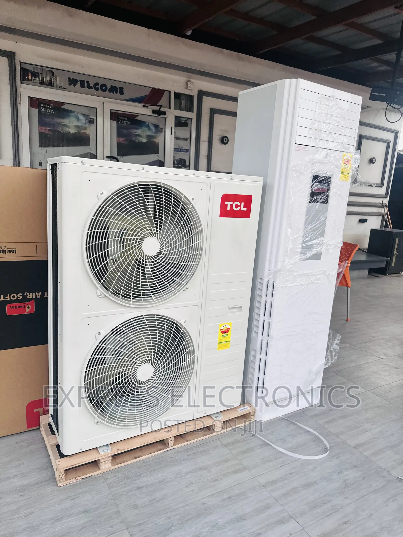 Geab a Deal on TCL White Air Conditioner 5hp.Floor