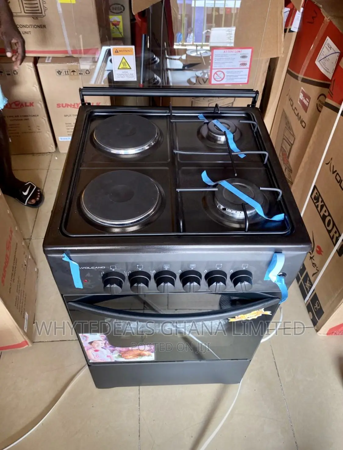 Gas + Electric Volcano Cooker With Oven and Grill- Stainless