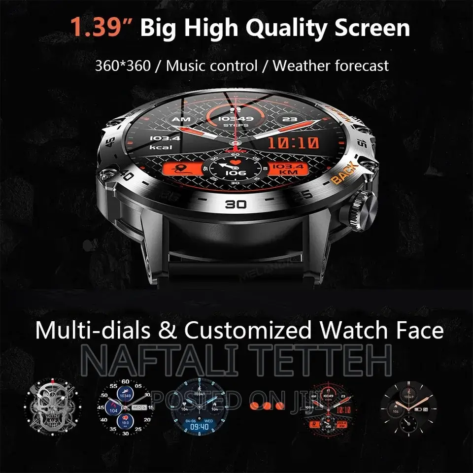 Melanda Stainless Steel Bluetooth Smartwatch