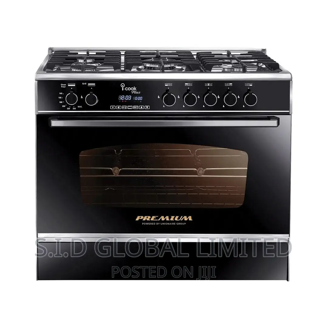 Nasco 5 Burner Gas Cooker With Oven Grill Prm6090ss-Dc-511