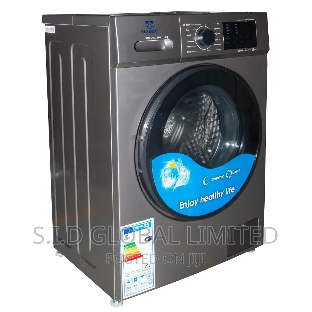 Nasco 9kg Front Load Full-Auto Washing Machine Nasfl-9kg-SBD