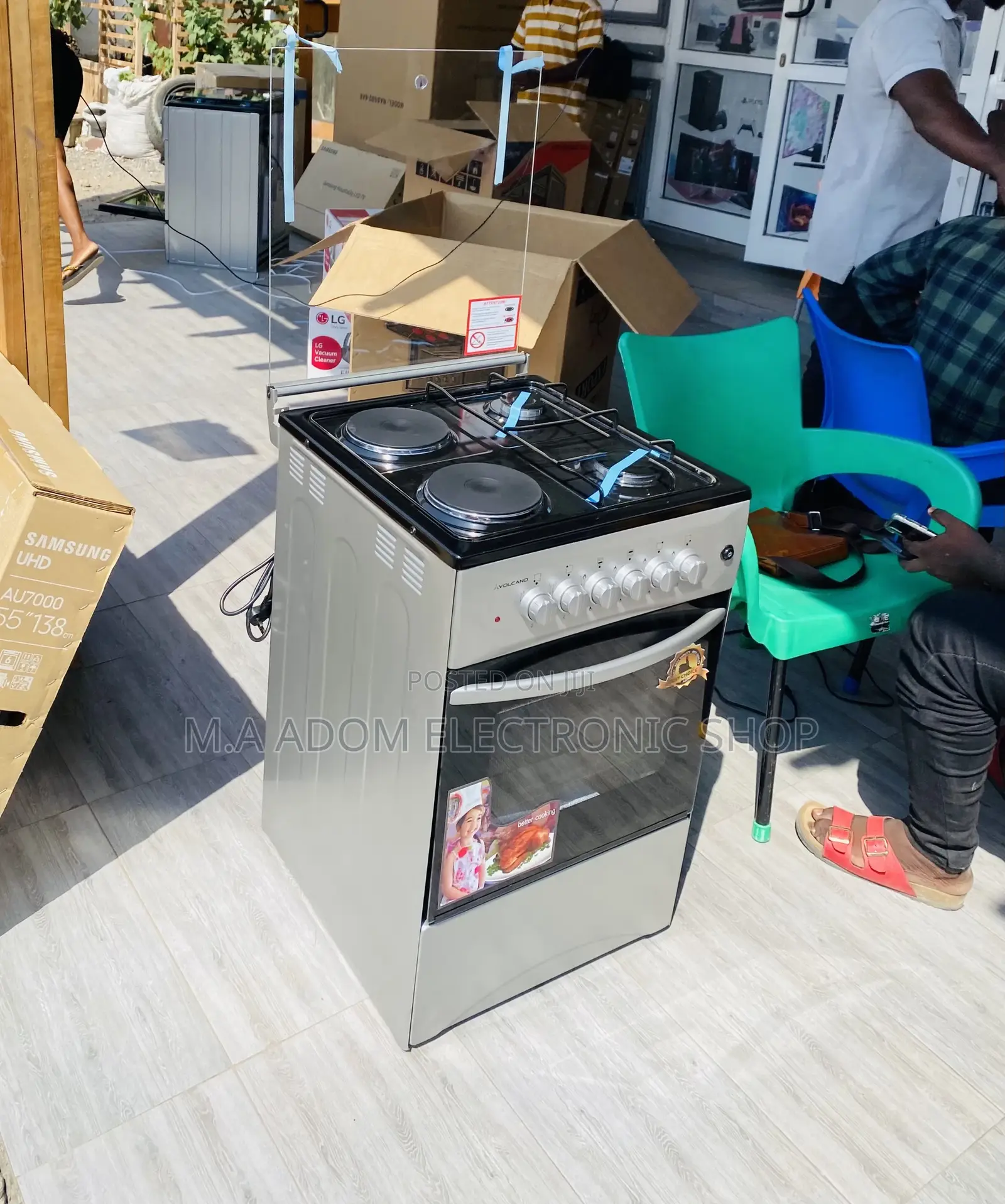 Volcano 50x50(Gray)2 Electric + 2 Gas Burner With Oven.