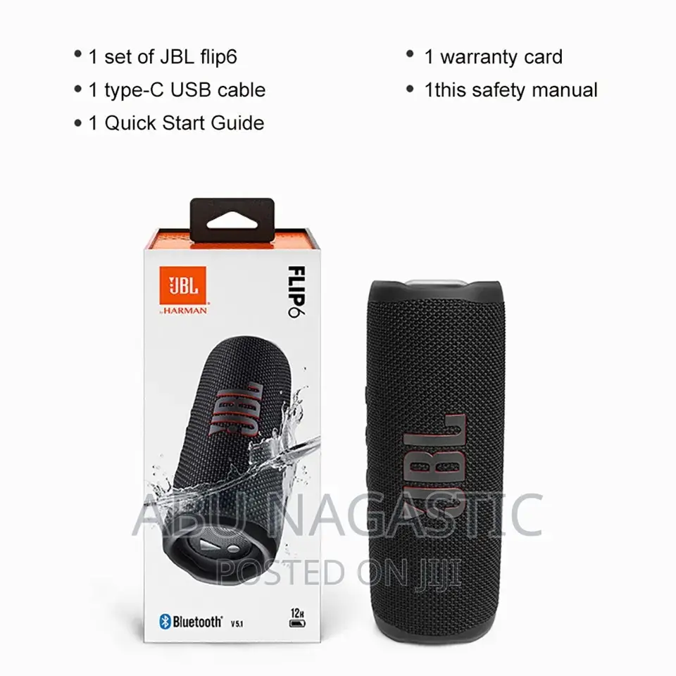 Original JBL Flip 6 Bluetooth Speaker