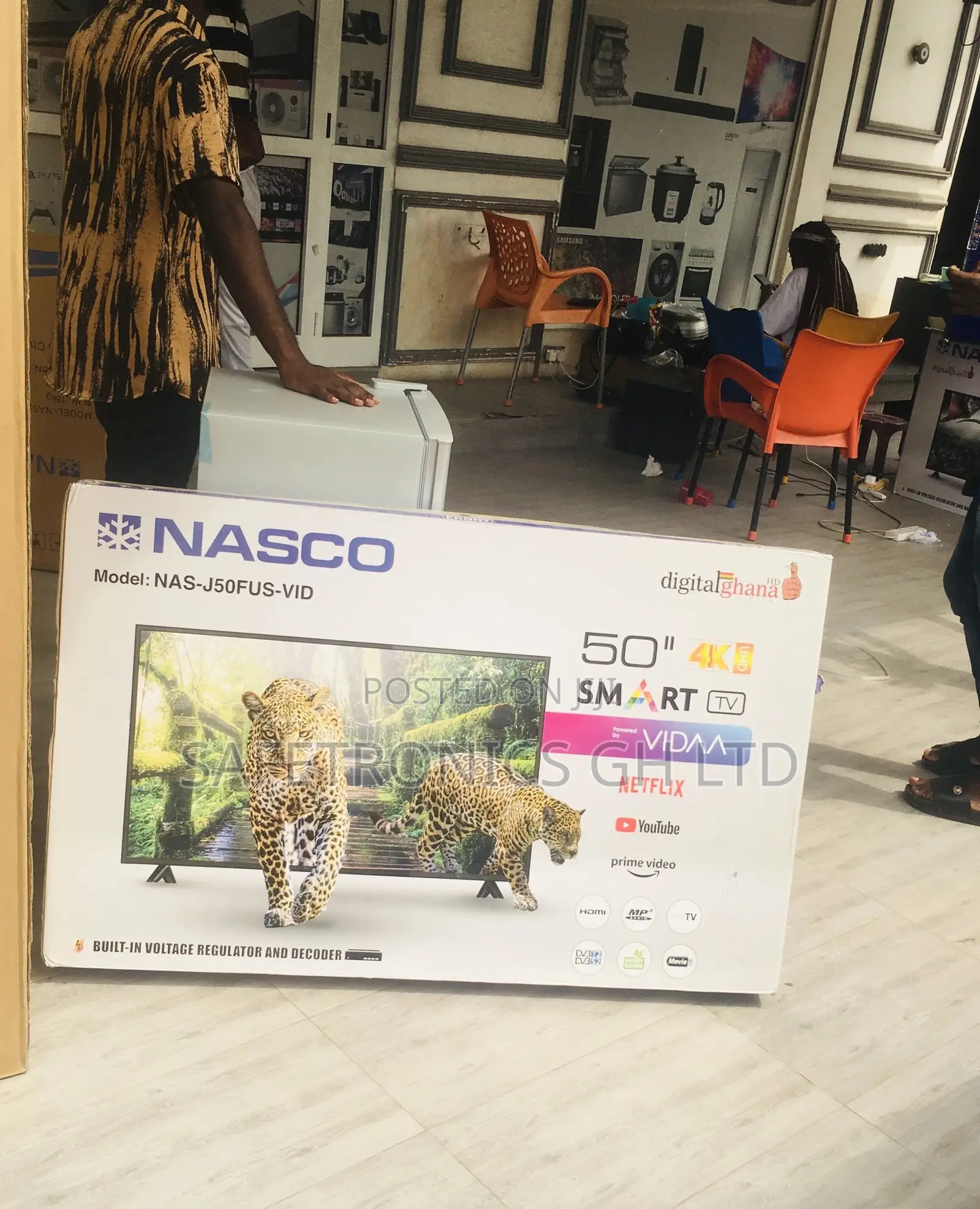 Nasco 50 Inches Smart Black Electric Glossy Led Tv