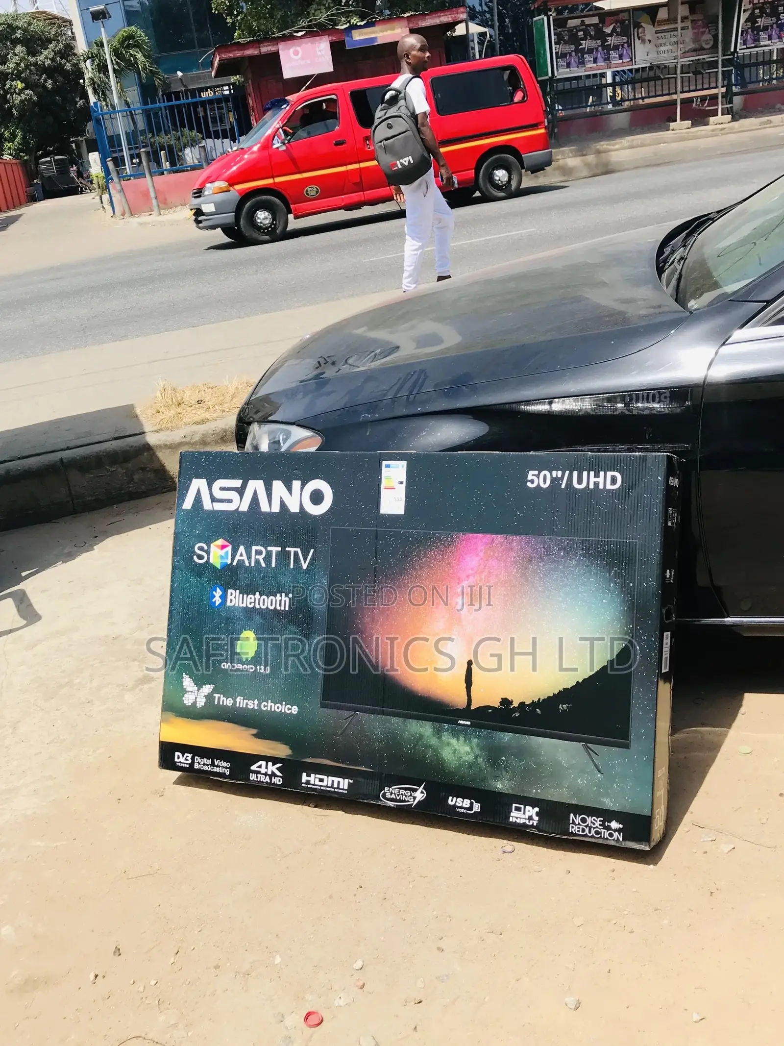 Electric Asano 50 Inches Black Smart UHD Glossy Led Tv
