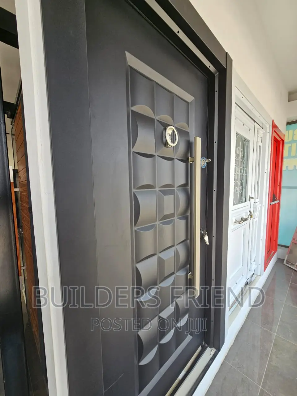 All Black Turkish Full Metallic Heavy Security Door Complete
