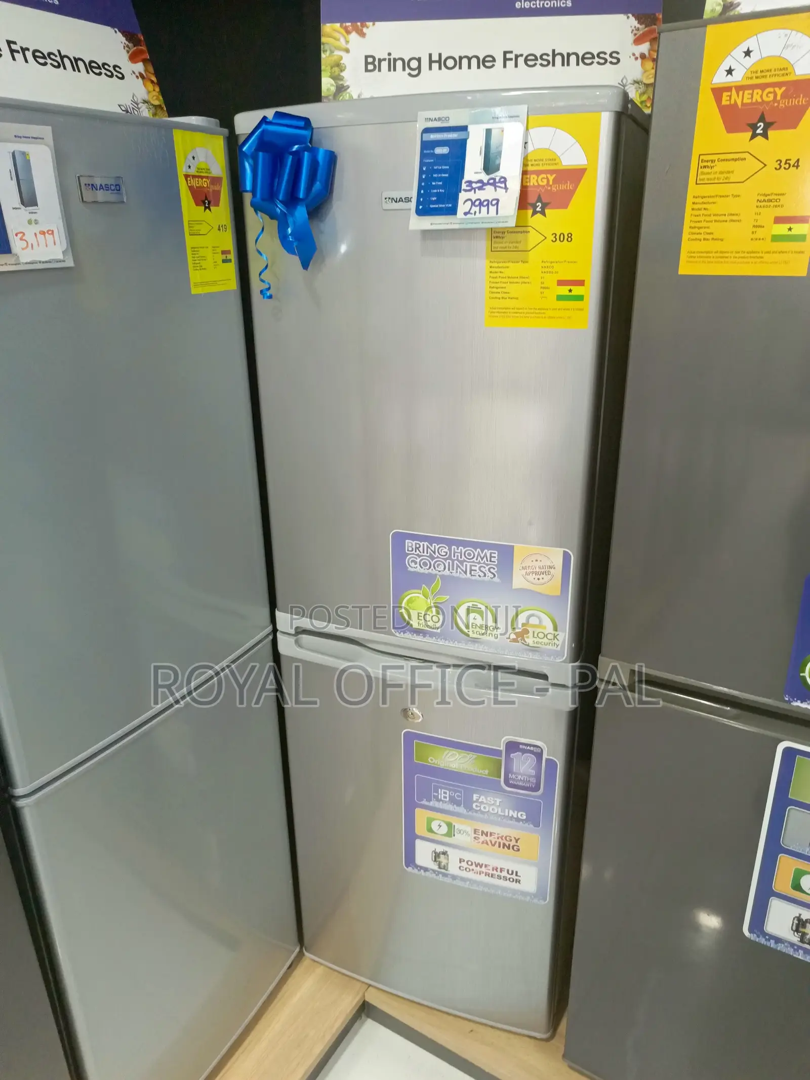 Nasco Fridge 147ltr Bottom Freezer Refrigerator